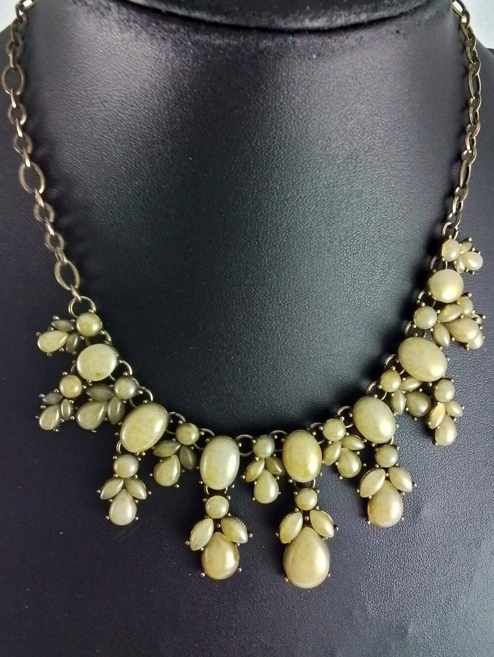 Olive Green Bib Summer Choker Necklace